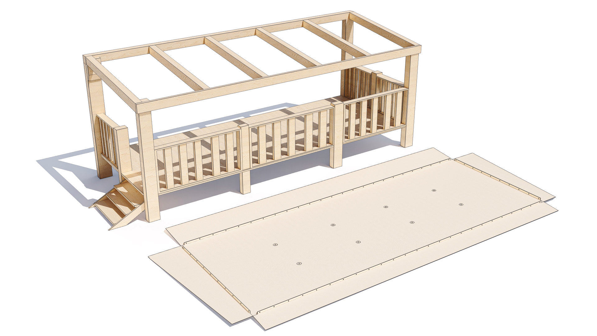 Toile au sol Mobil home